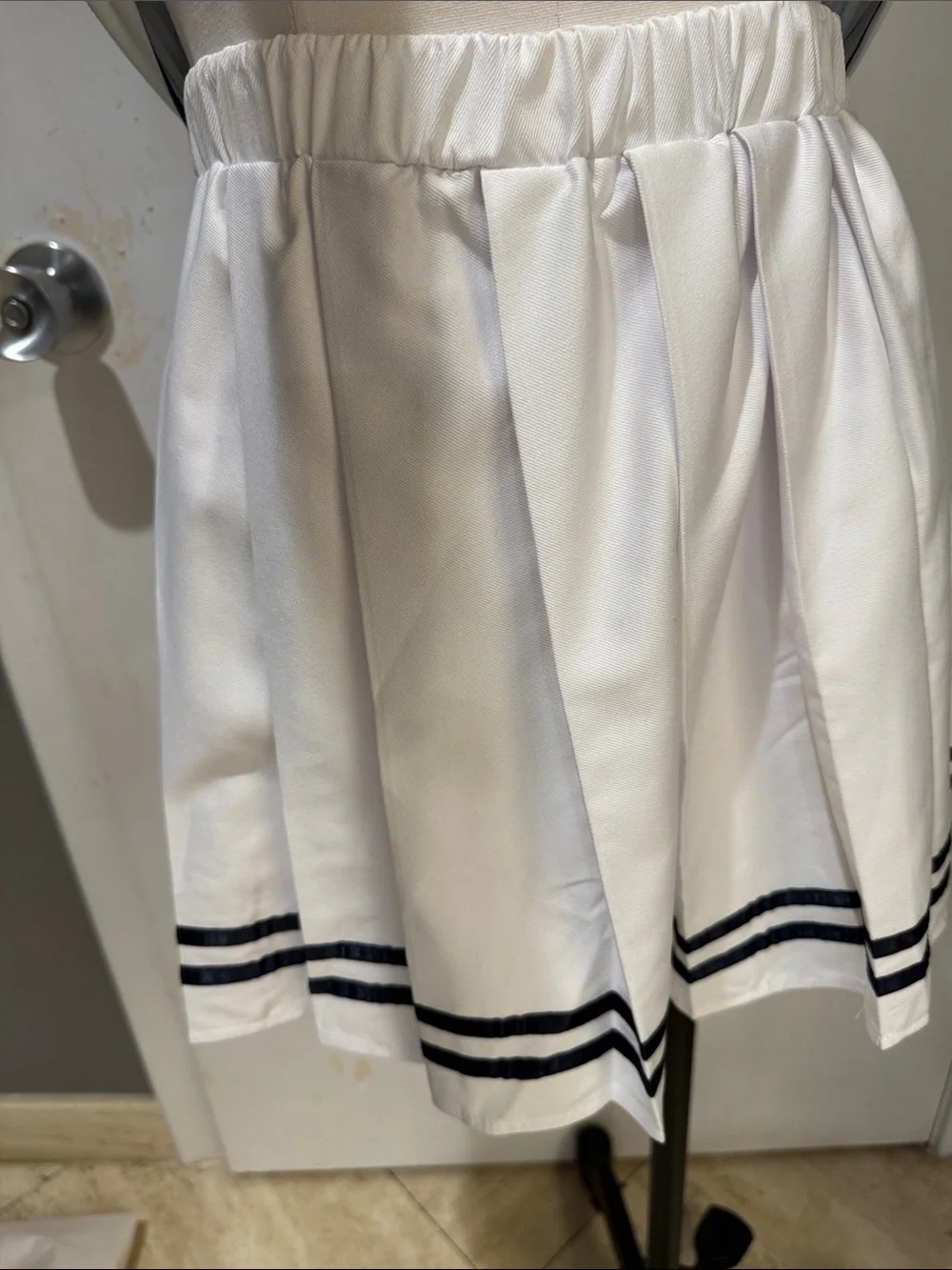 Nautical Anchor V-Neck Tunic Top - Navy and White, Har, Skirt & Scarf